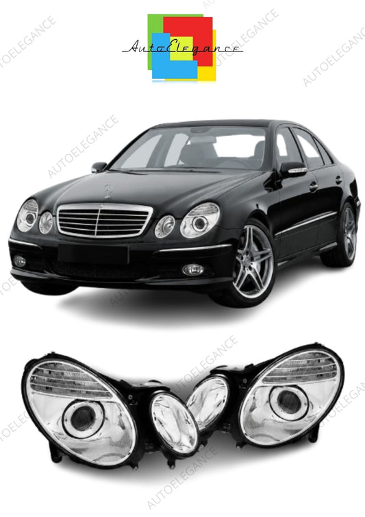 💕 Fari Anteriori Adatto per MERCEDES W211 E-KLASA 2002-2006 Cromati 💕