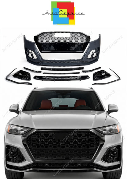 💕 Paraurti Anteriore Adatto per Audi Q5 SQ5 20-25 Sportivo Rennsport Nero 💕