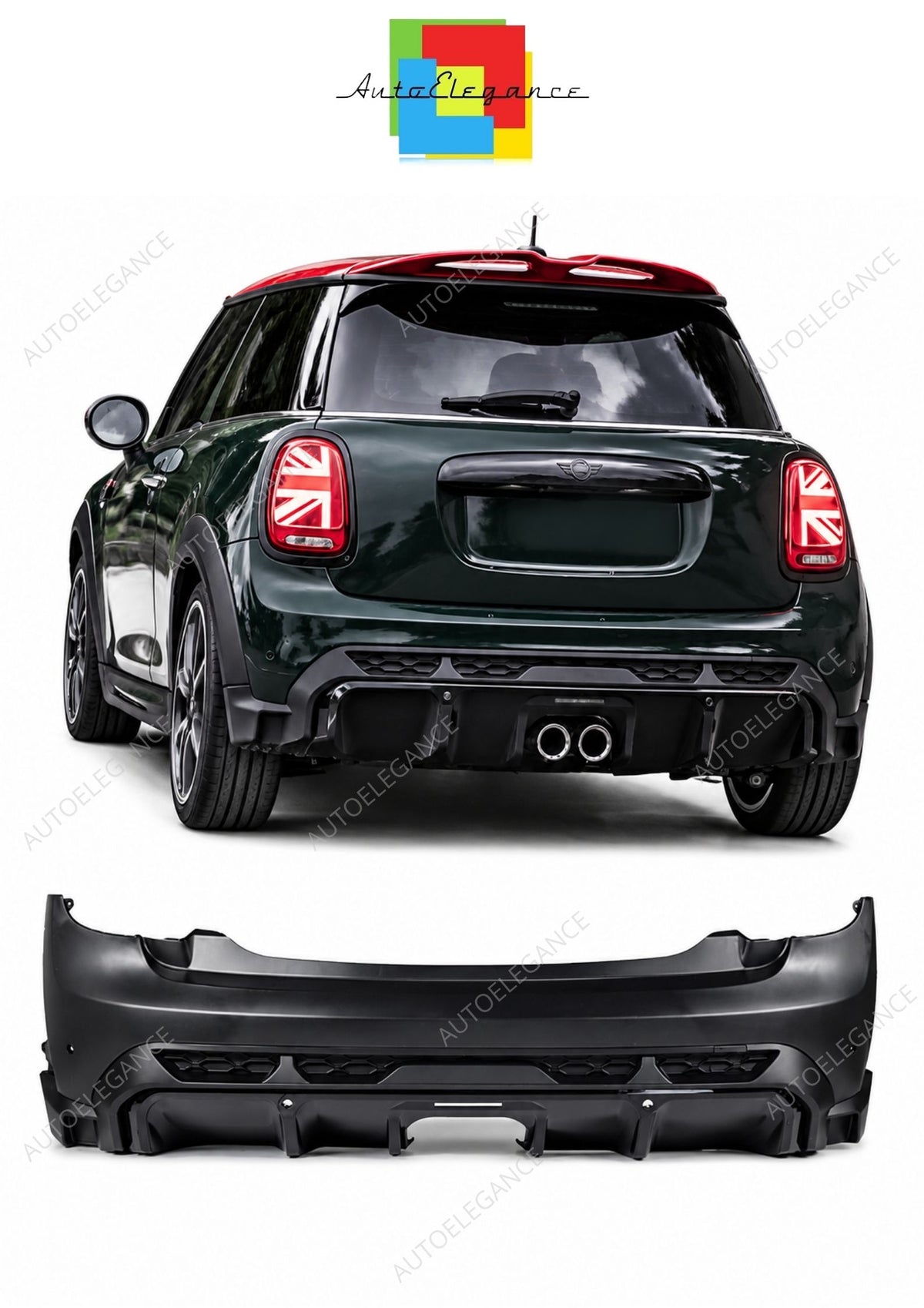 💕 Paraurti Posteriore Adatto per Mini F56 F57 14-20 Look New JCW 💕