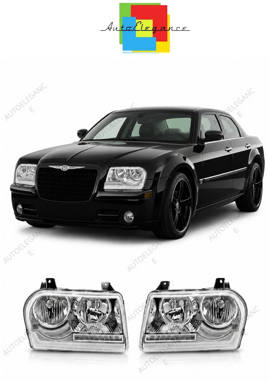 💕 Fari Anteriori Adatto per Chrysler 300 2005-2008 Tube Light LED Cromati 💕