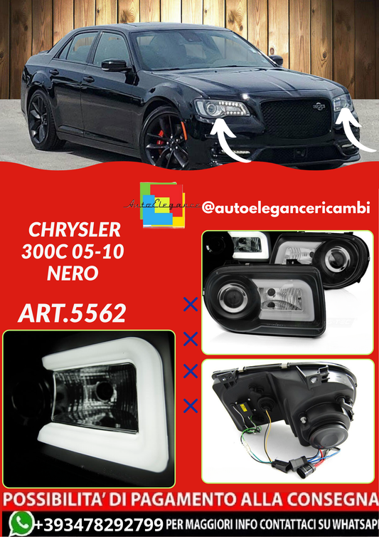 ART.5562 FARI ANTERIORI CHRYSLER 300C 05-10 NERO