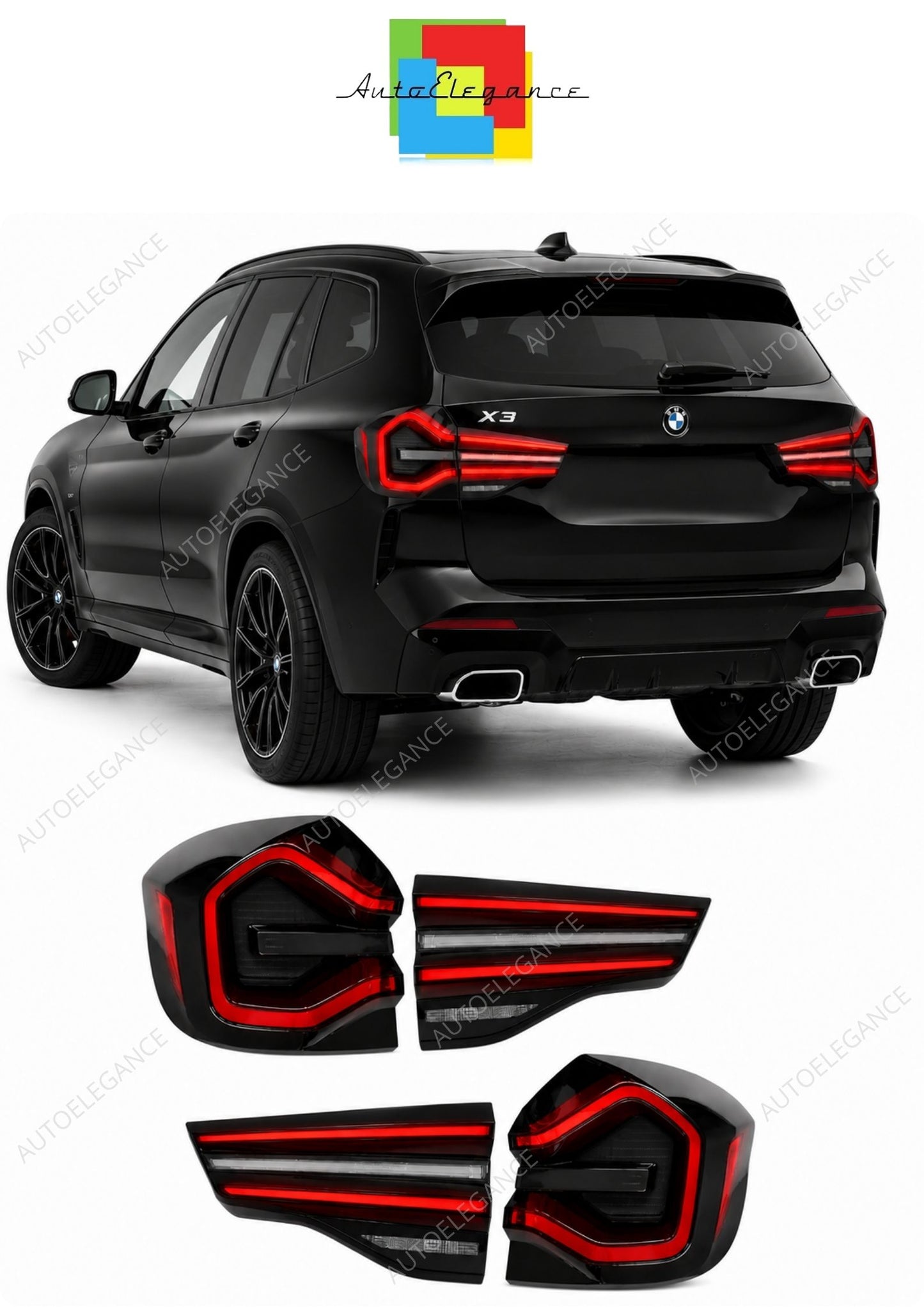 💕 Fanali Posteriori Adatti per BMW X3 G01 17-20 LED Look LCI 💕