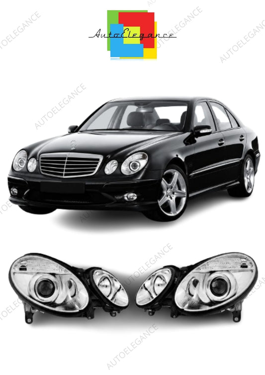 💕 Fari Anteriori Adatto per MERCEDES W211 E-KLASA 2006-2009 Cromati 💕