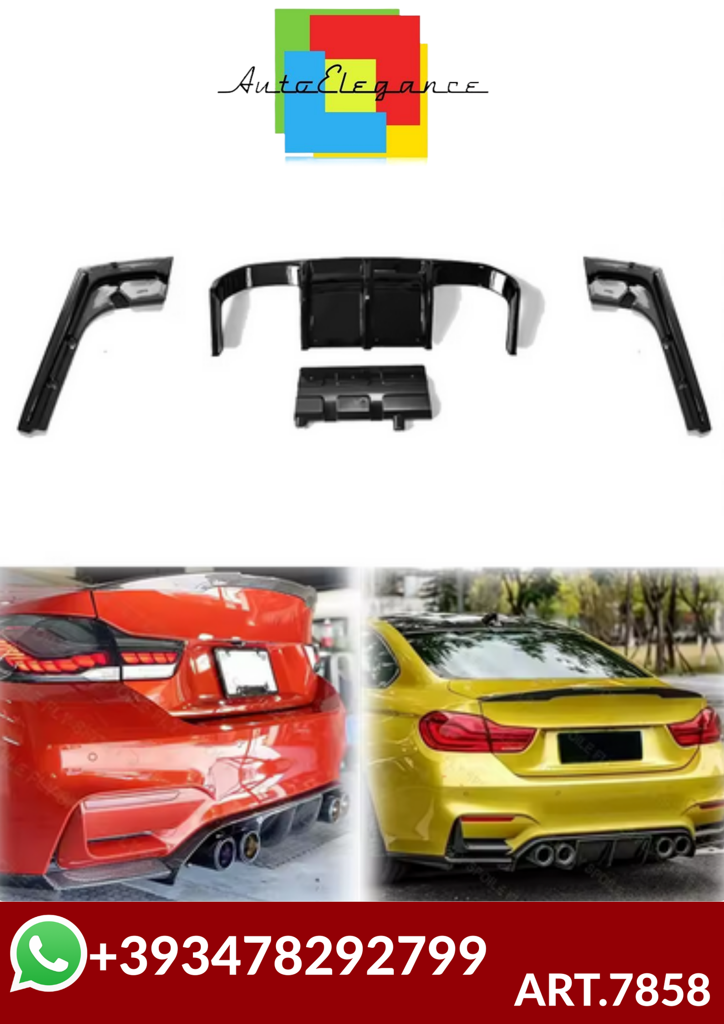 💕ART.7858  DIFFUSORI  BMW 4 Series F32 F33 F36 2013-2016💕