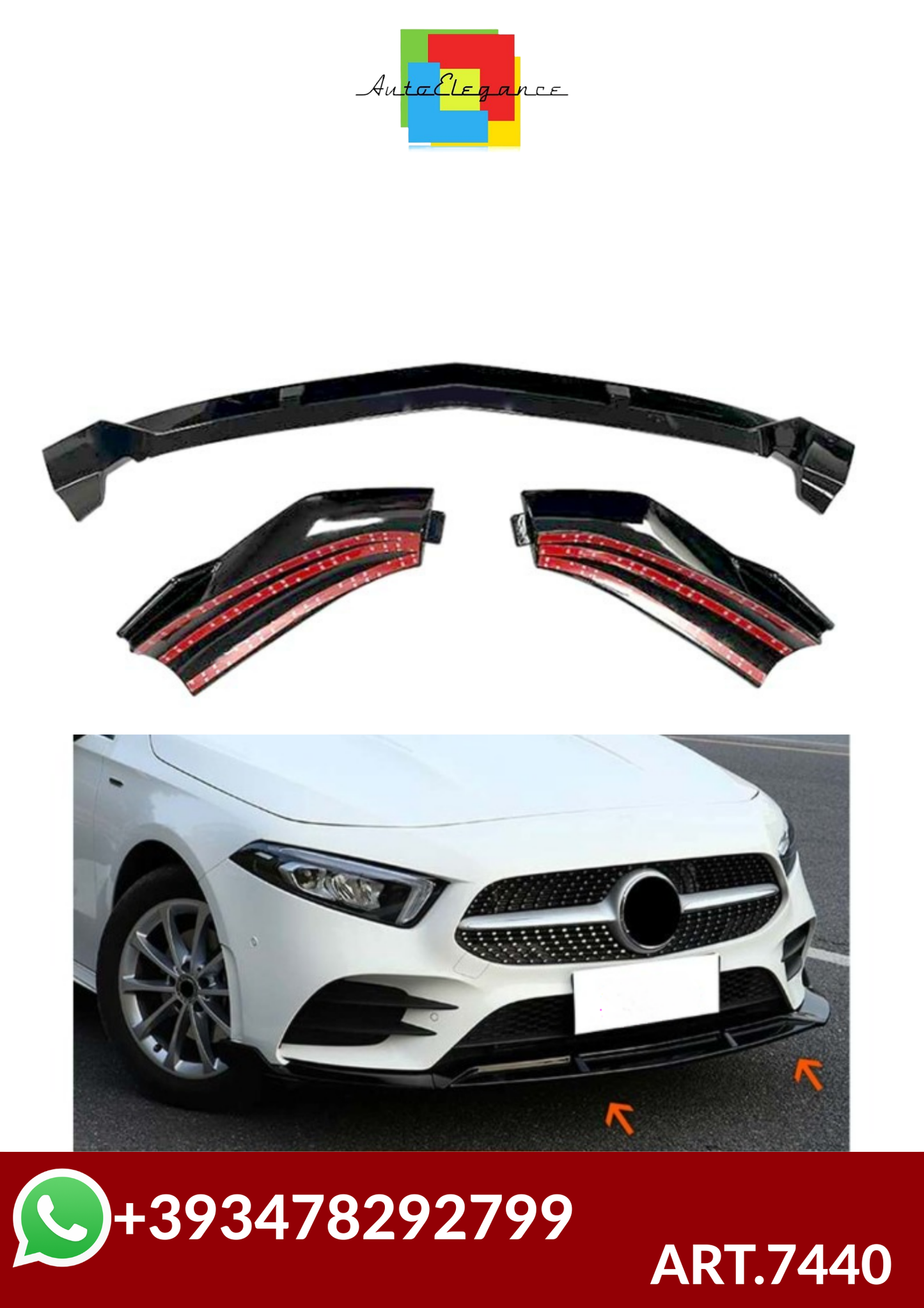 ART.7440 SPLITTER 3PZ MERCEDES CLASSE A   W177 2019+