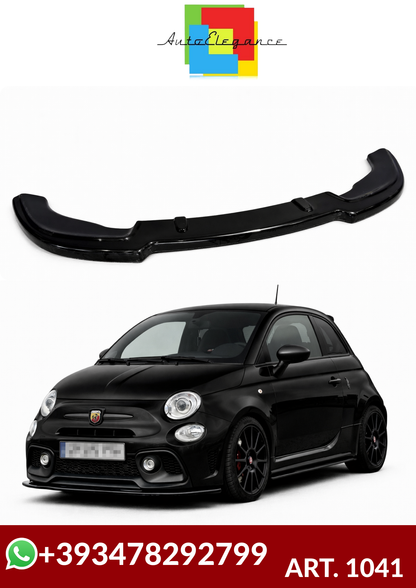 💕ART. 1041 SPLITTER FIAT 500 2009-2015 NERO LUCIDO💕