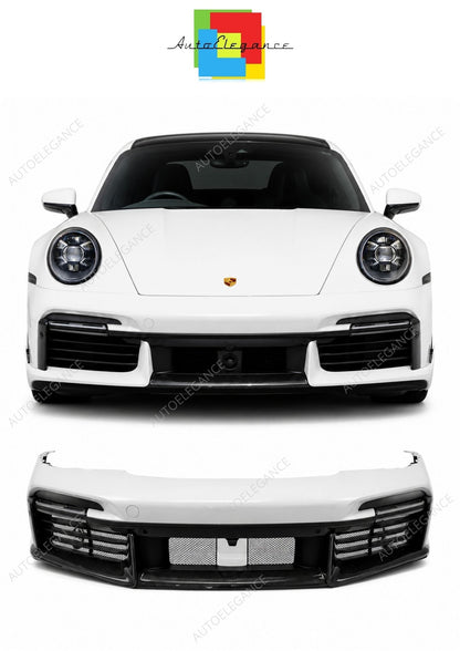 💕 Paraurti Anteriore Adatto per Porsche 911 992 19-23 Look Turbo 💕