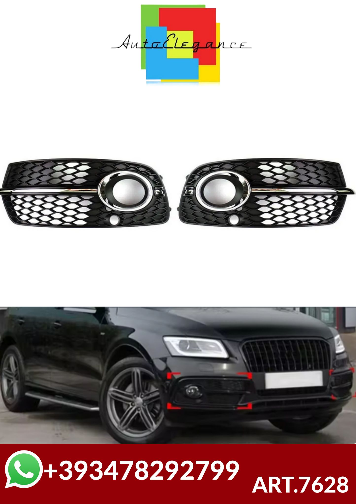 ART.7628 GRIGLIE FENDINEBBIA Audi Q5 Sport S-line 2013-2017