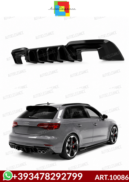 💕ART.10086 DIFFUSORE LOOK RS3 AUDI A3 8V SLINE RESTYLING 2017+  💕