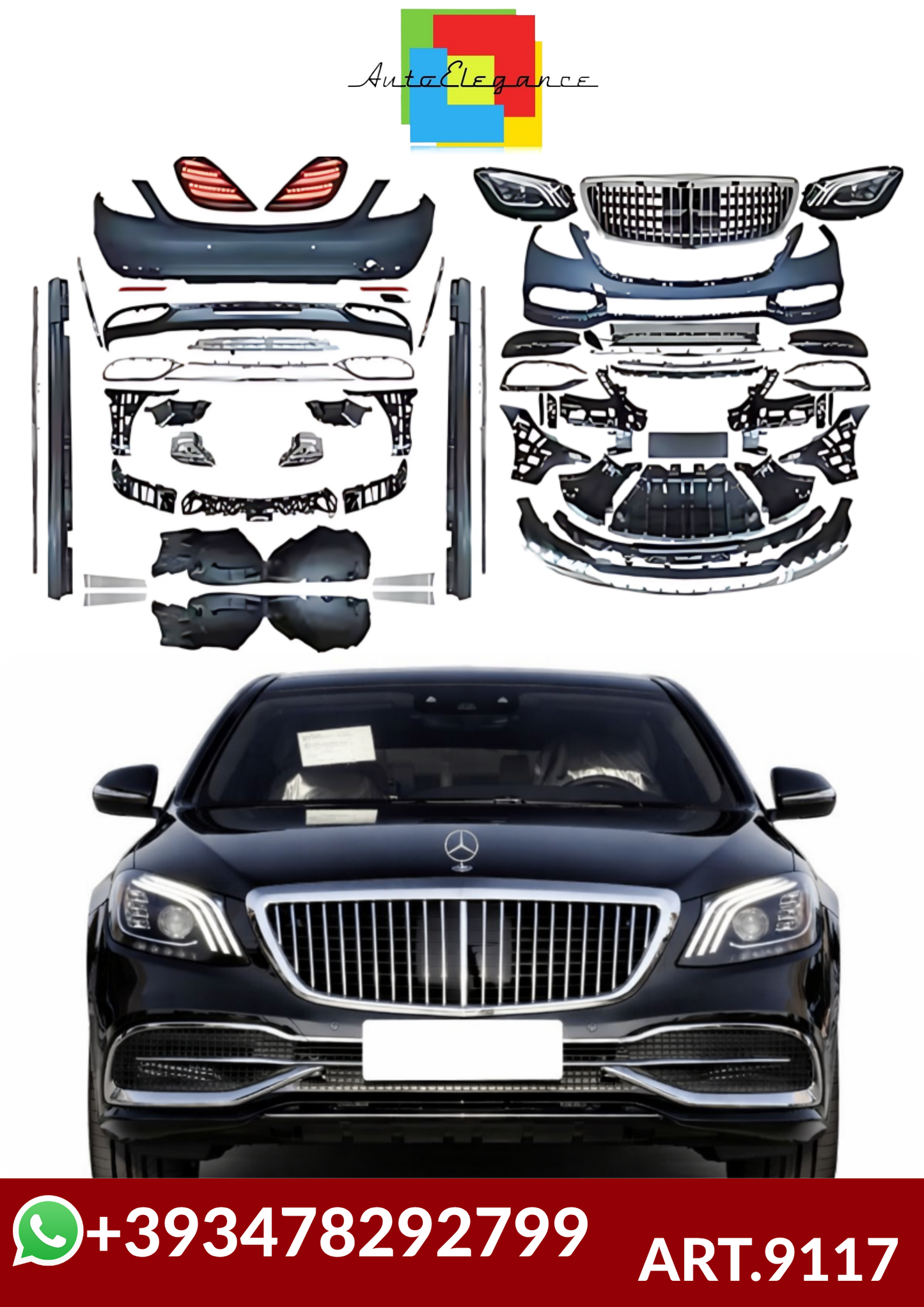💕ART.9117 BODYKIT  Mercedes W222 2013-2017 Look facelift AMG S65💕