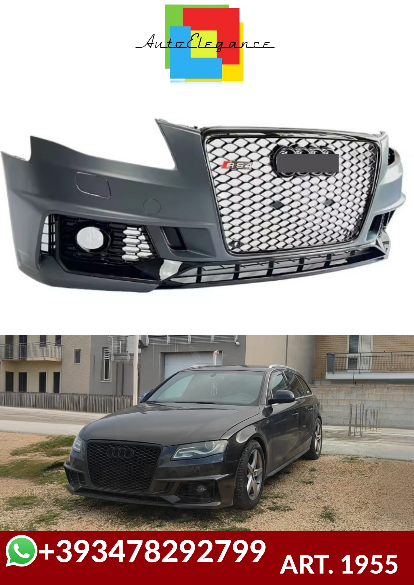 💕ART. 1955 PARAURTI ANTERIORI AUDI A4 RS4  2007-2011💕
