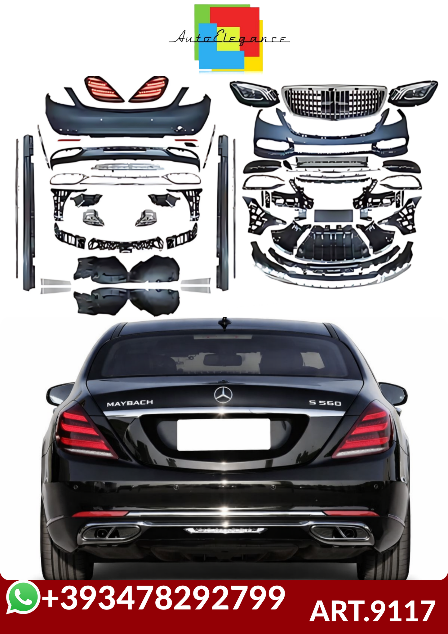 💕ART.9117 BODYKIT  Mercedes W222 2013-2017 Look facelift AMG S65💕