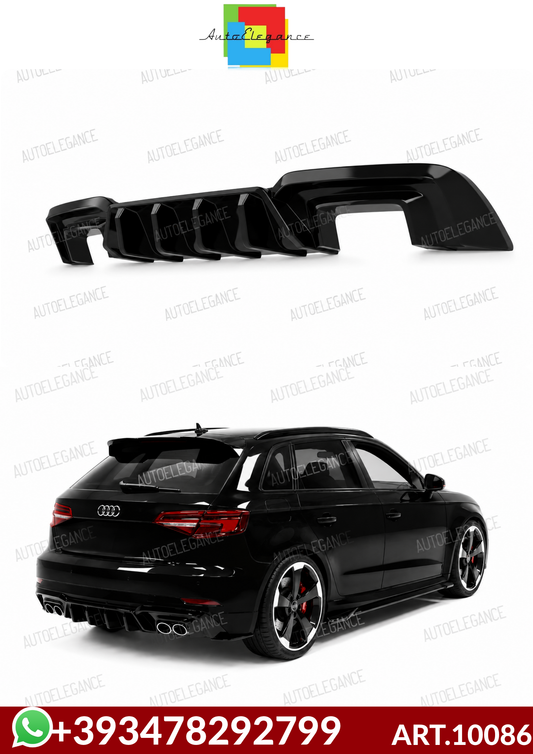💕ART.10086 DIFFUSORE LOOK RS3 AUDI A3 8V SLINE RESTYLING 2017+  💕