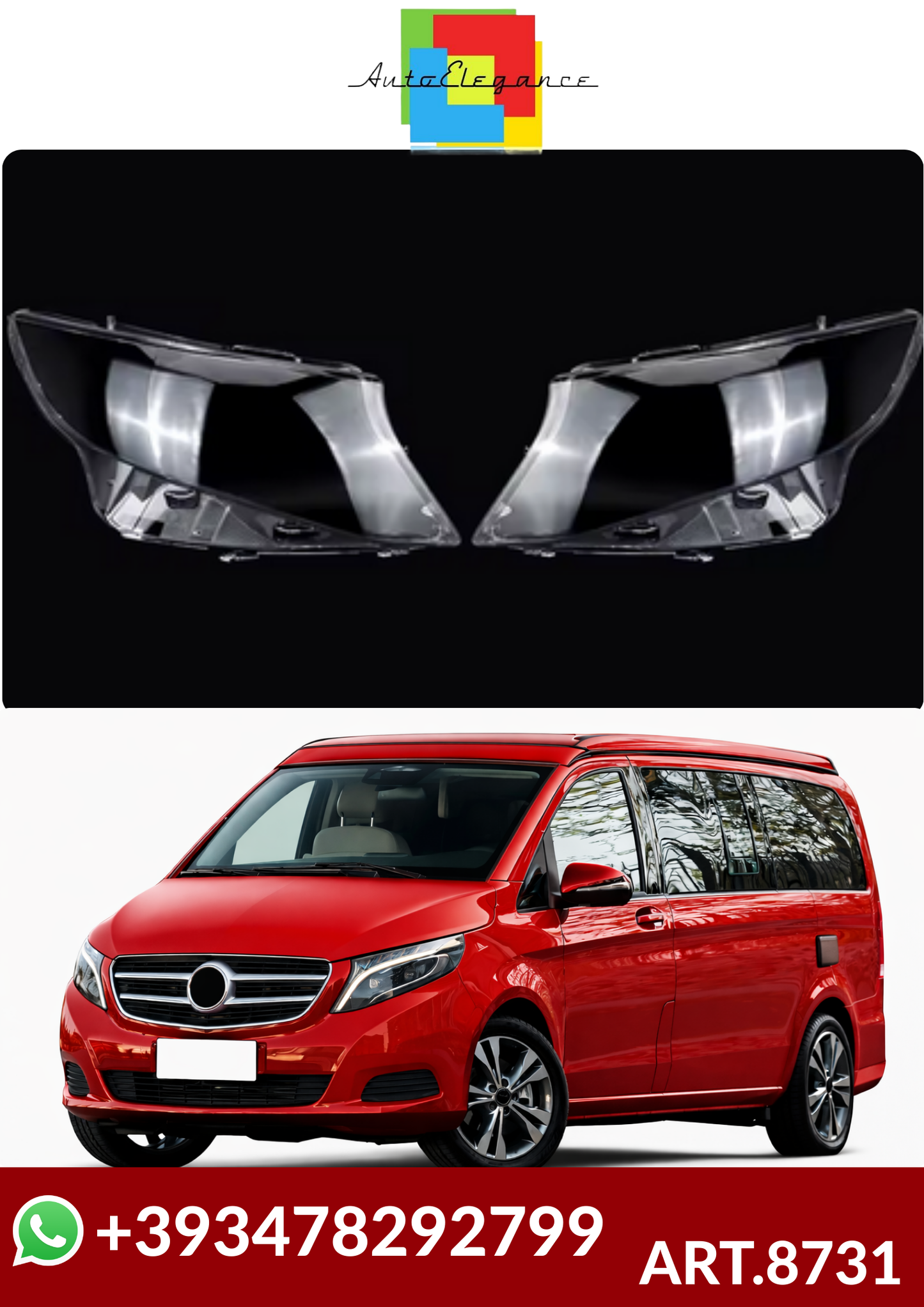 💕ART.8731 COVER  FARI ANTERIORI  Mercedes Benz Vito W447💕