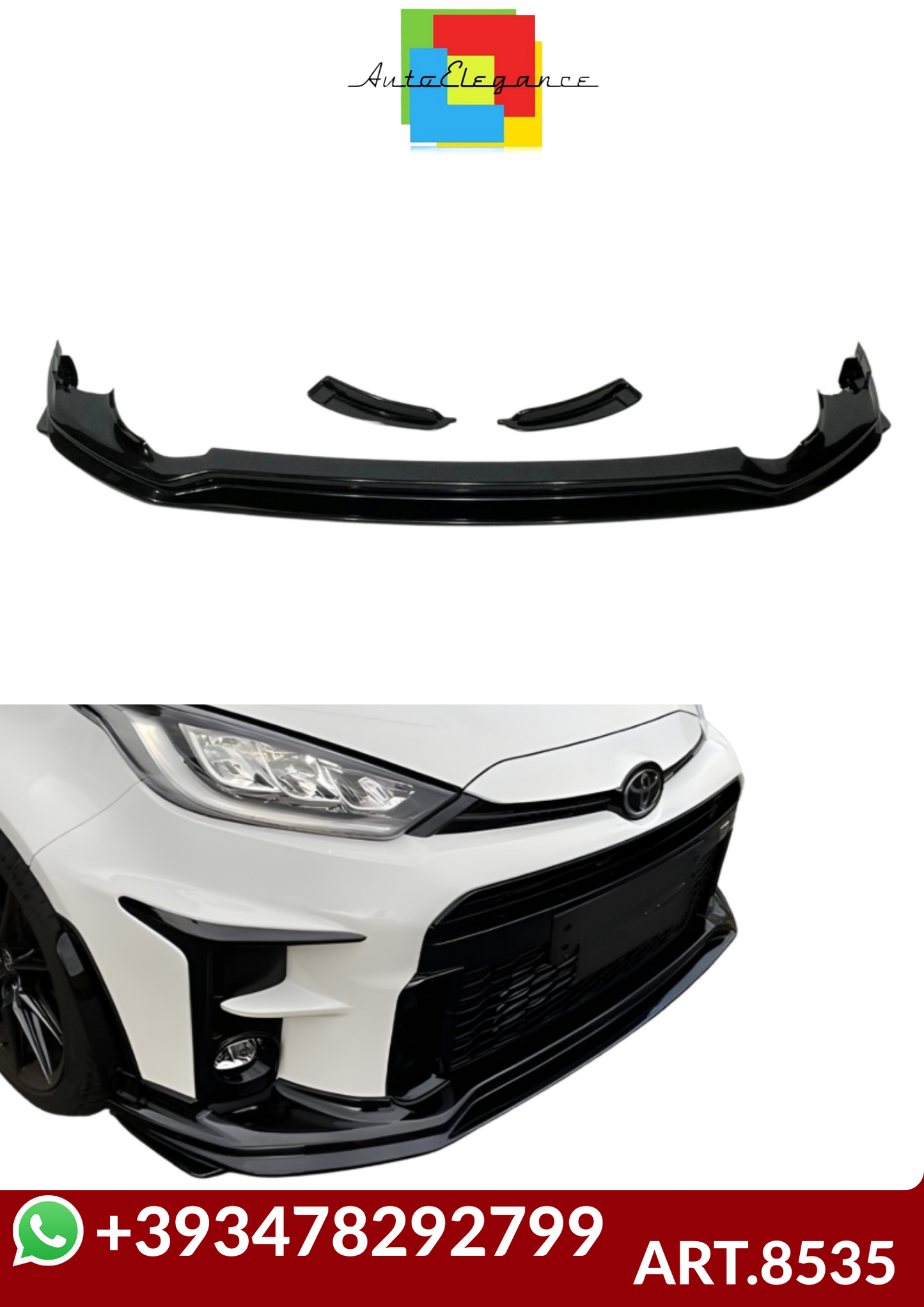 💕ART.8535 SPLITTER Toyota Yaris 2021 Look GR💕