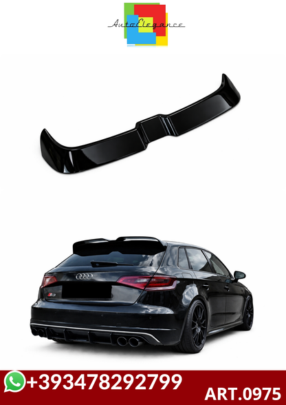💕ART.0975 Spoiler Audi A3 8v 12-20 nero lucido look rs3 solo per standard 💕
