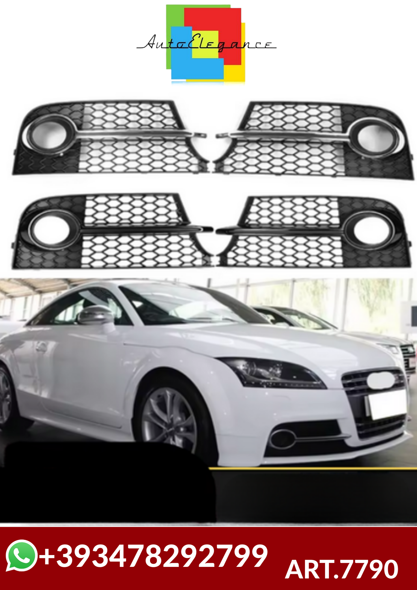 💕ART.7790  GRIGLIE FENDINEBBIA  Audi TT MK2 S-Line TTS 2011-2014💕