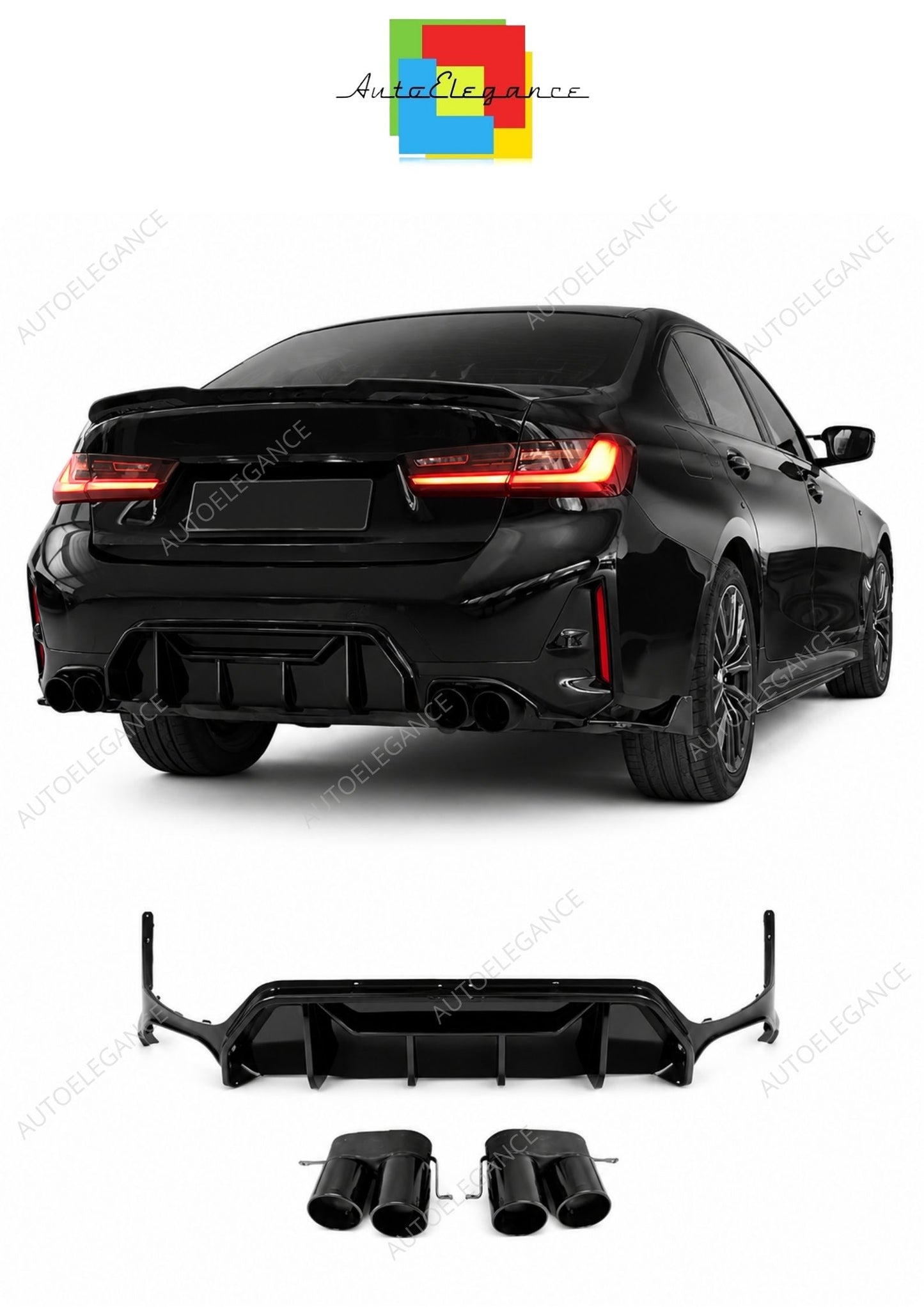 💕 Diffusore Posteriore Adatto per BMW G20 G21 LCI 23-25 M Performance 💕