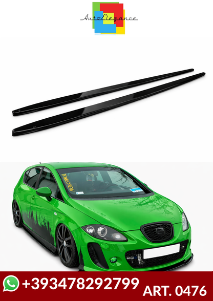💕ART. 0476  SOTTO MINIGONNE SEAT LEON 1P NERO LUCIDO 💕