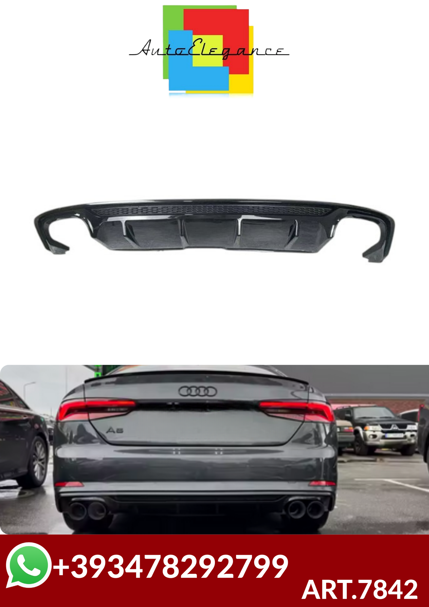 💕ART.7842  DIFFUSORI Audi A5 S-Line B9 F5 2016-2019 💕