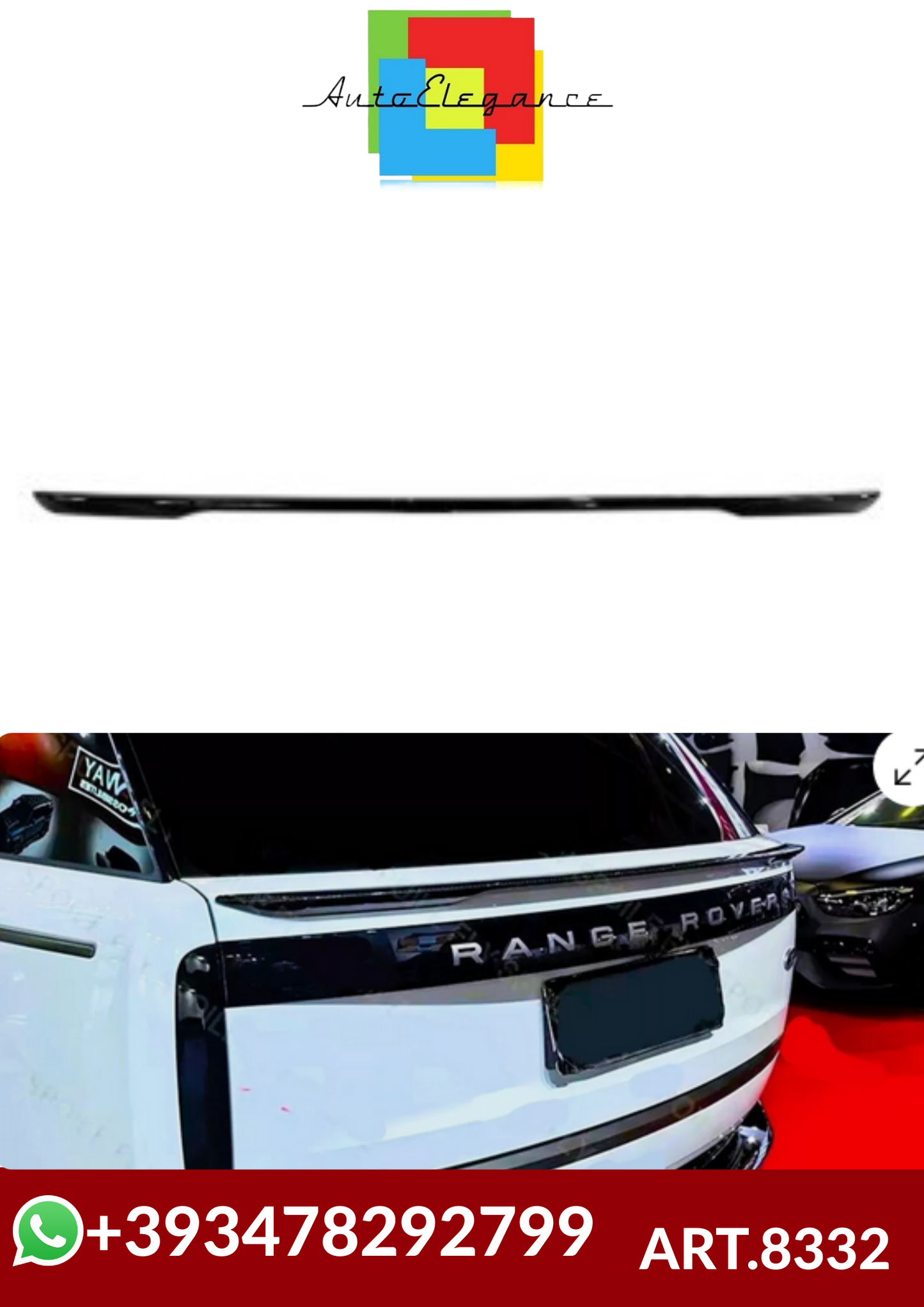 💕ART.8332  SPOILER STIVALE Range Rover L460 2022+ 💕