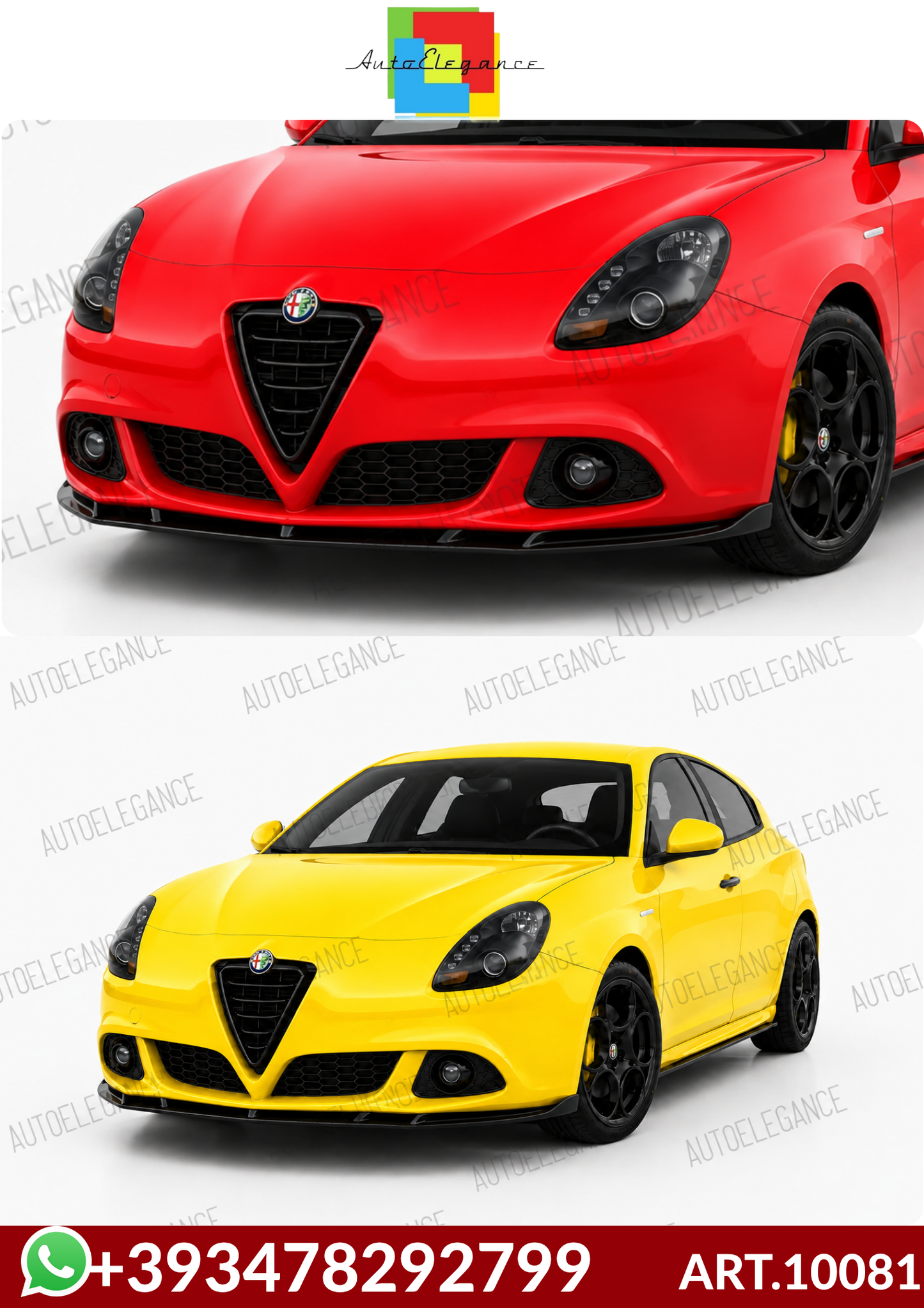💕ART.10081 SPLITTER  ALFA ROMEO  GIULIA  NERO  LUCIDO 💕