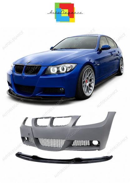 💕 Paraurti Anteriore Adatto per BMW E90 E91 05-08 Look M Lip Performance 💕