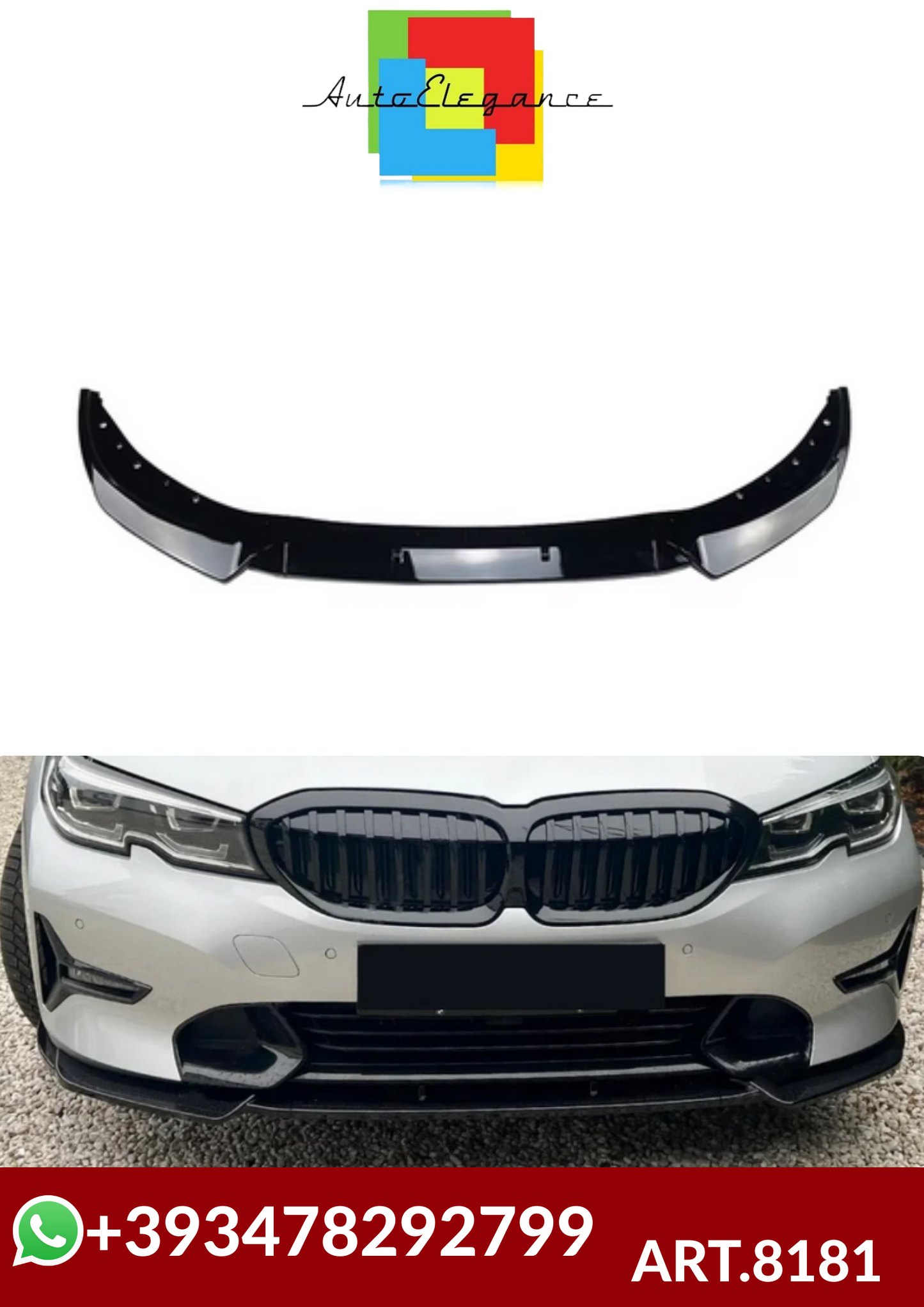 💕ART.8181  SPLITTER BMW 3 Series G20 G21 2019-2022  💕