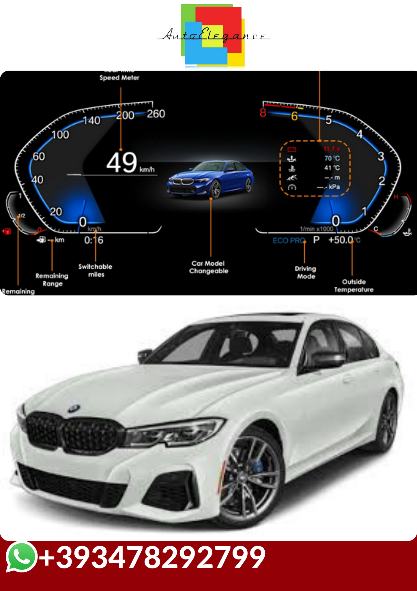 💕 Cocpit Strumento Quadro BMW 3/4 Series F30/F31 GT-F34 F32/F33/F36 13-20💕