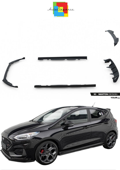 SPLITTER SUITABLE FOR VW GOLF 8 GTI GTD RLINE LOOK GLOSSY BLACK SPORTY DESIGN 