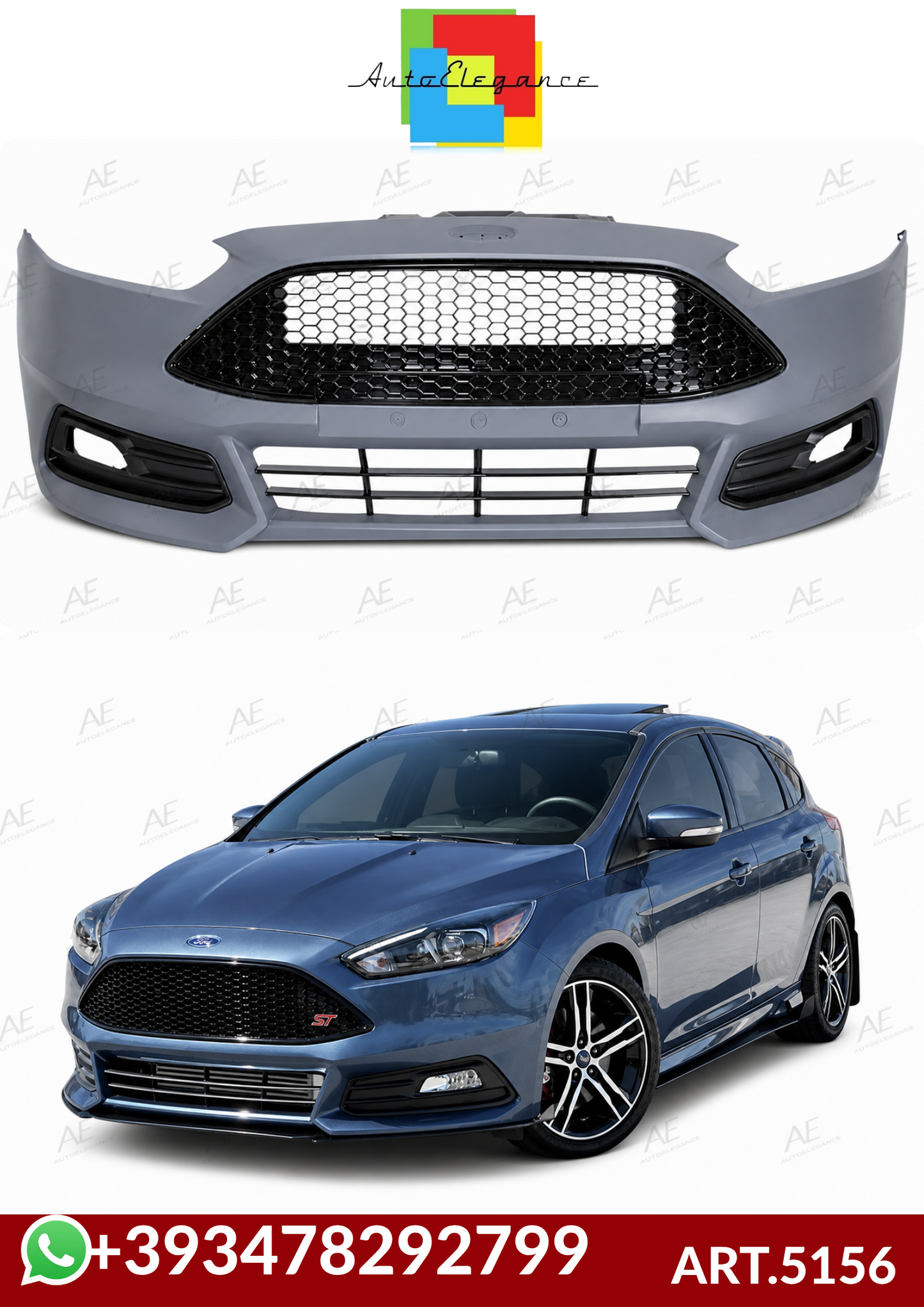 ART.5156 PARAURTI ANTERIORI FORD FOCUS MK3 15-18 SPORT ST