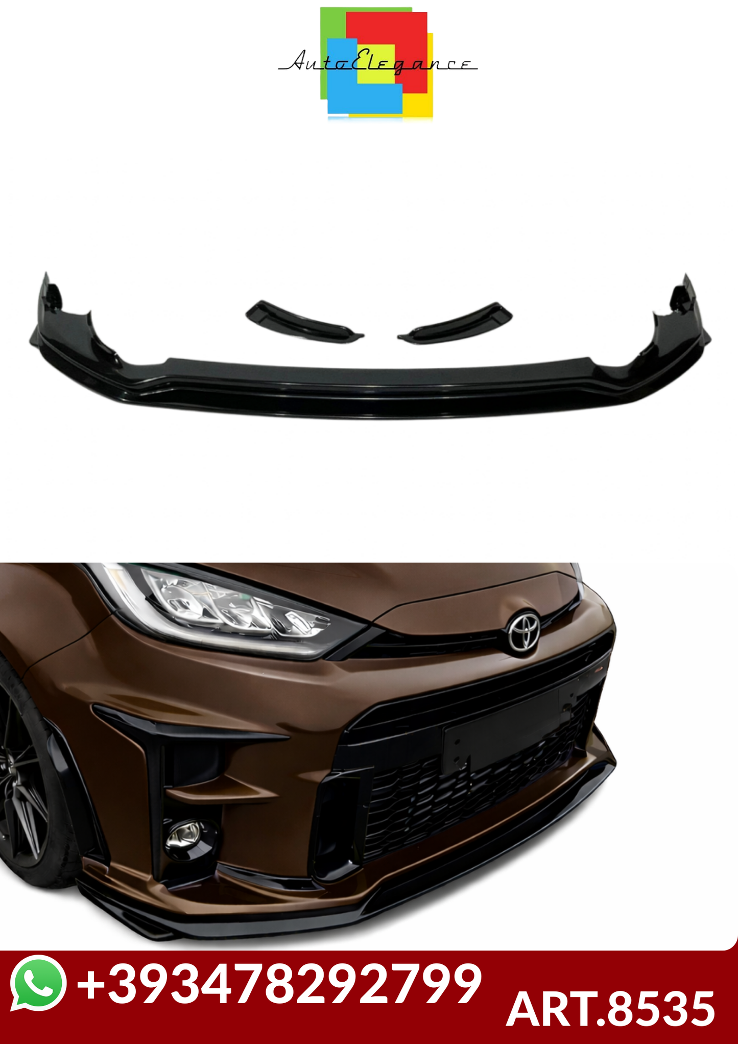 💕ART.8535 SPLITTER Toyota Yaris 2021 Look GR💕