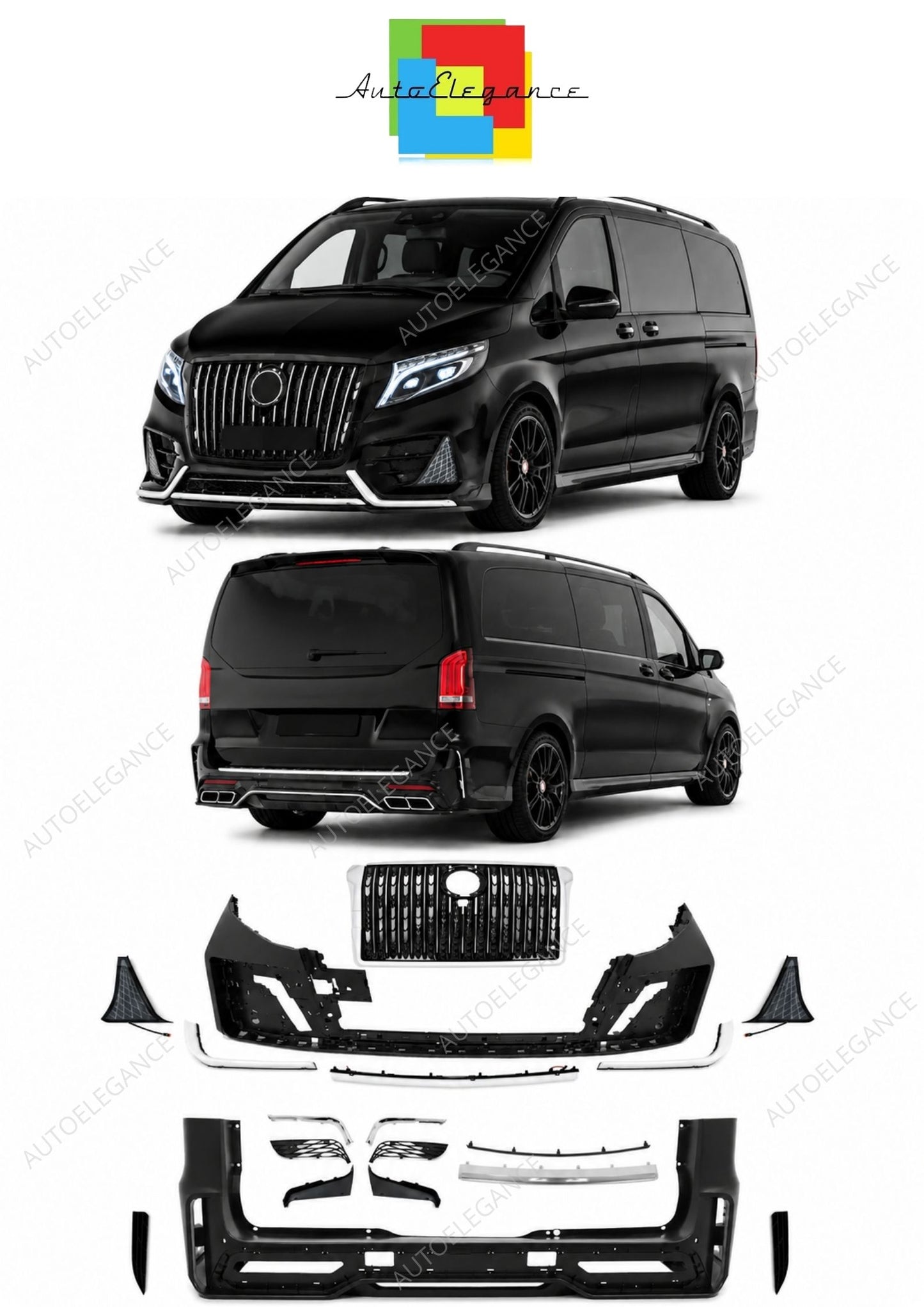 💕 Kit Carrozzeria Adatto per Mercedes V-Class W447 Vito W448 2014+ 💕