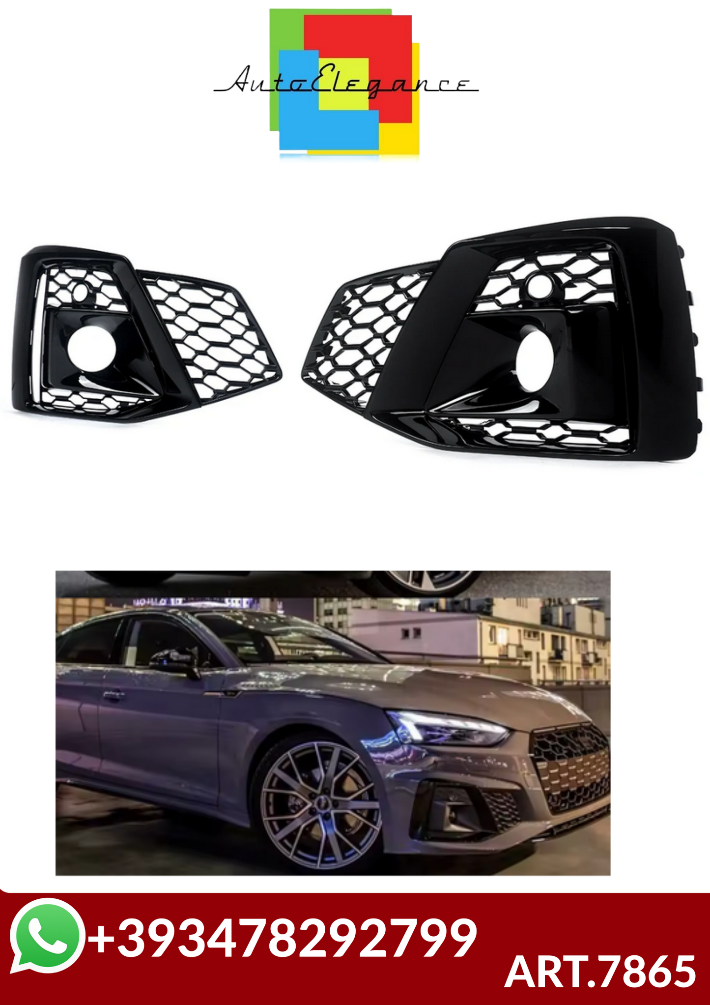 💕ART.7865 GRIGLIE FENDINEBBIA  Audi A5 S  2020-2023 💕