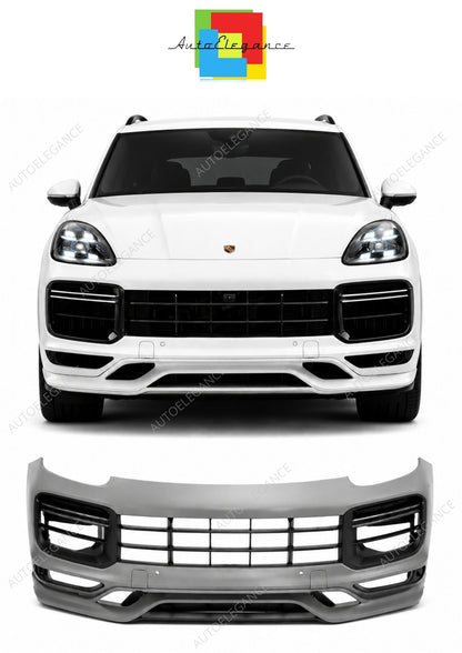 💕 Paraurti Anteriore Adatto per Porsche Cayenne 18-23 Look Turbo 💕