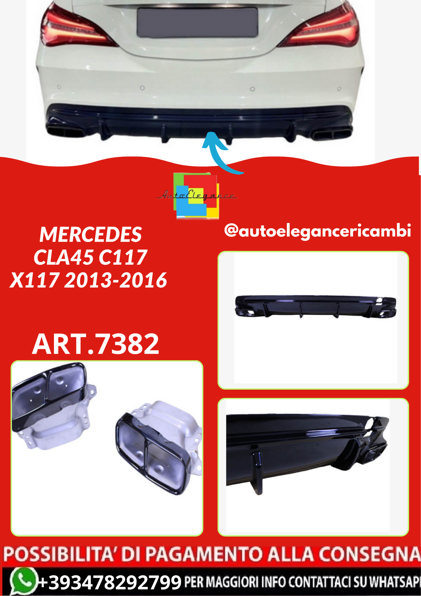 ART.7382 DIFFUSORI MERCEDES CLA45 C117 X117 2013-2016