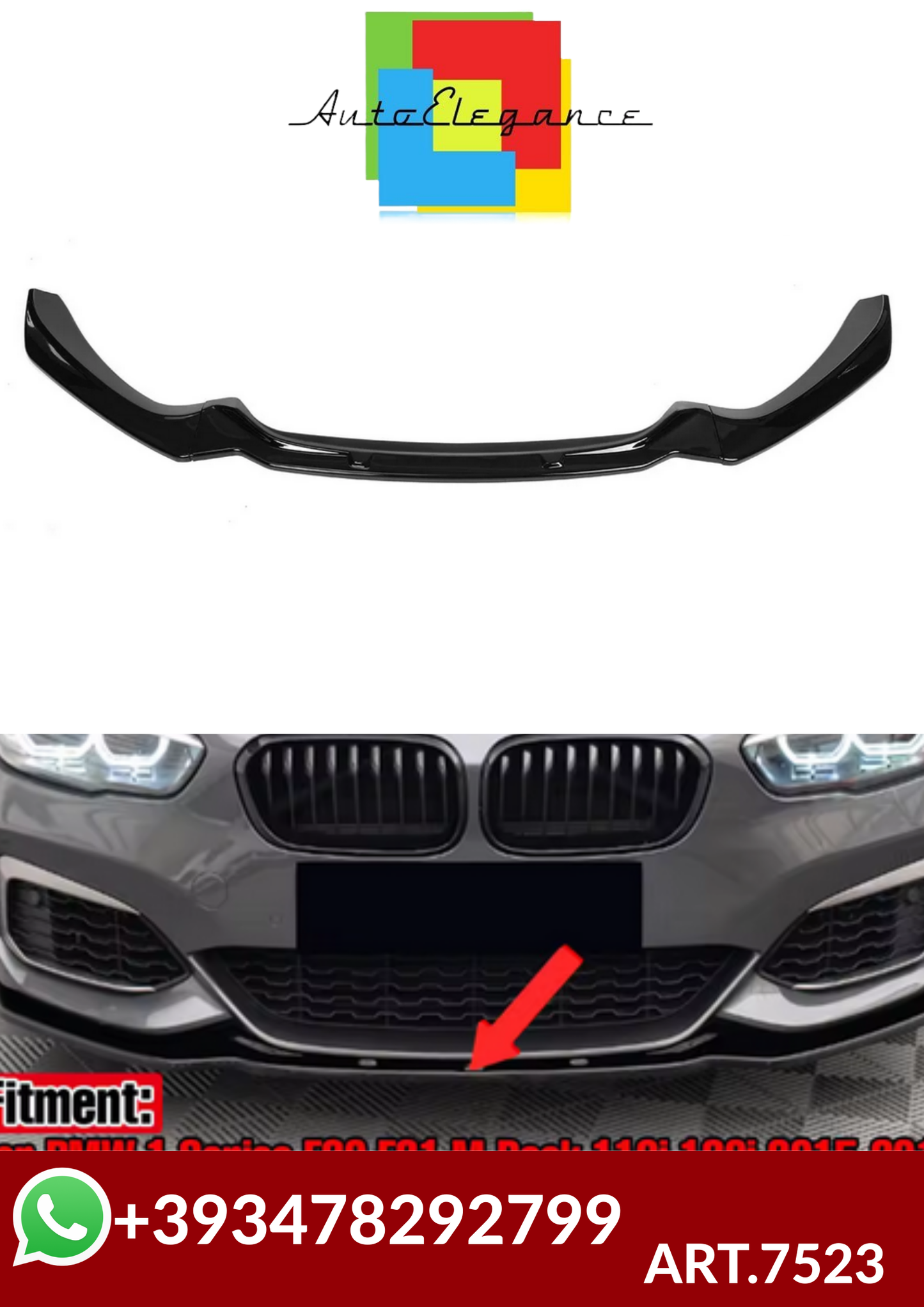 ART.7523  SPLITTER 3PZ  BMW 1 F20 F21 2015 ~2019