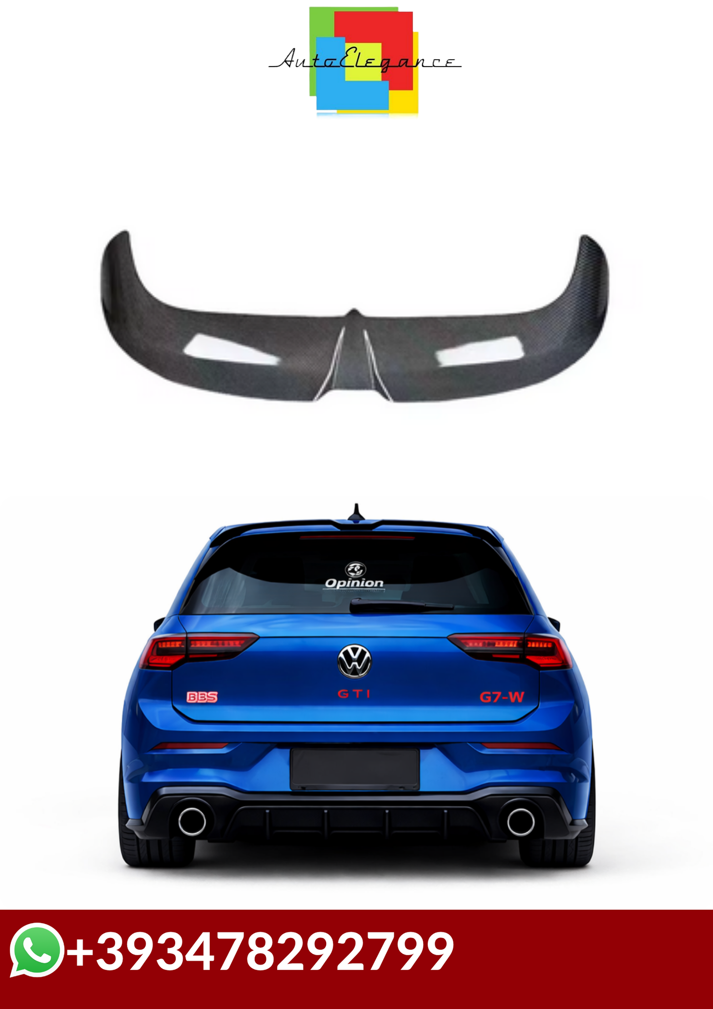 💕SPOILER  VW Golf 8 MK8 8.5 GTI GTD R TSI TDI  CARBON💕