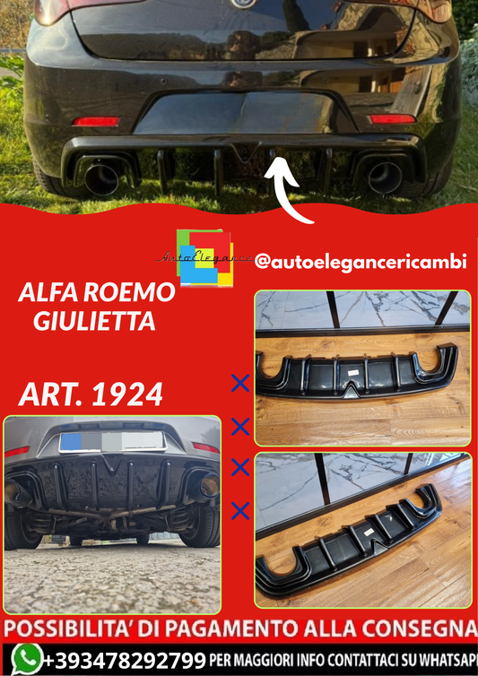 ART. 1924 DIFFUSORE ALFA ROEMO GIULIETTA NERO LUCIDO LOOK TUNING