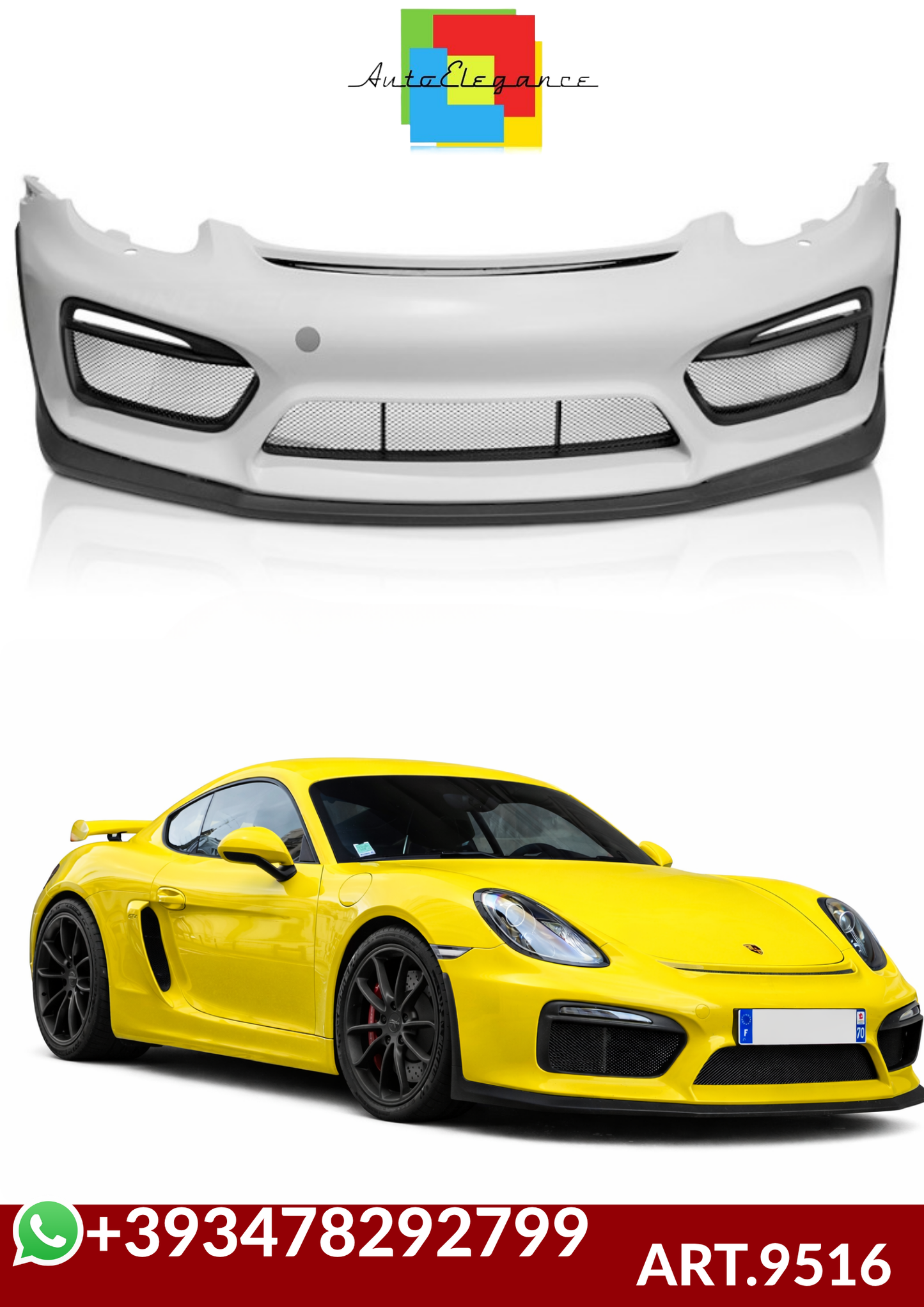 💕ART.9516 PARAURTI  ANTERIORI PORSCHE CAYMAN 981c / BOXSTER 981 12-16💕