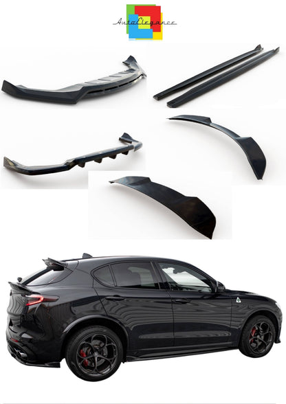 SPLITTER SUITABLE FOR VW GOLF 8 GTI GTD RLINE LOOK GLOSSY BLACK SPORTY DESIGN 