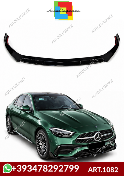 💕ART.1082 SPLITTER M.BENZ CLASSE C W206 AMG LOOK BRABUS NERO LUCIDO 3PZ💕