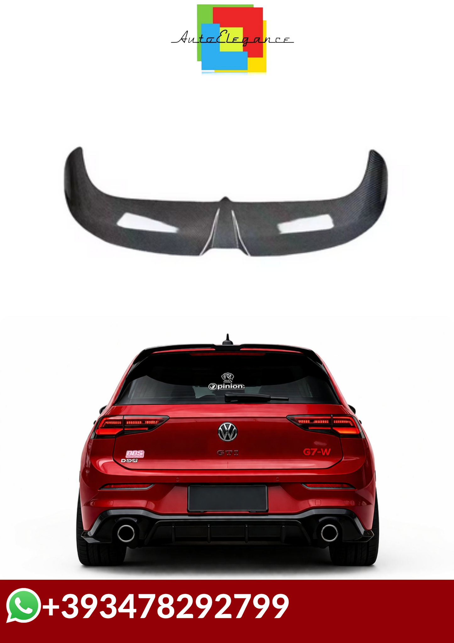 💕SPOILER  VW Golf 8 MK8 8.5 GTI GTD R TSI TDI  CARBON💕