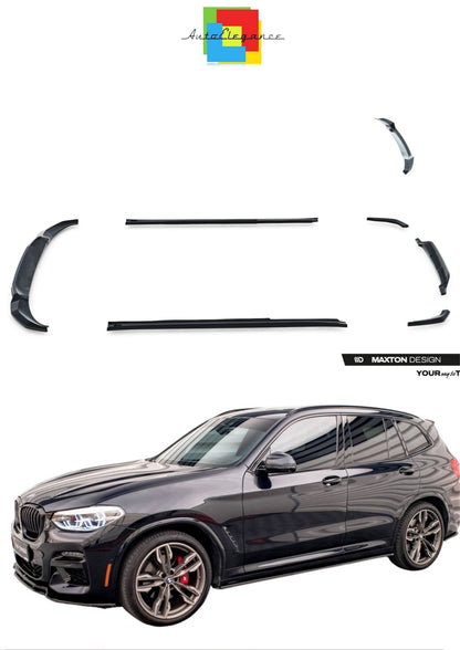 SPLITTER SUITABLE FOR VW GOLF 8 GTI GTD RLINE LOOK GLOSSY BLACK SPORTY DESIGN 