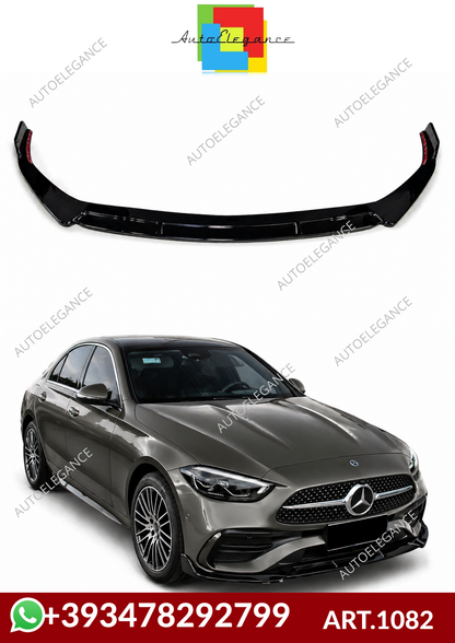 💕ART.1082 SPLITTER M.BENZ CLASSE C W206 AMG LOOK BRABUS NERO LUCIDO 3PZ💕