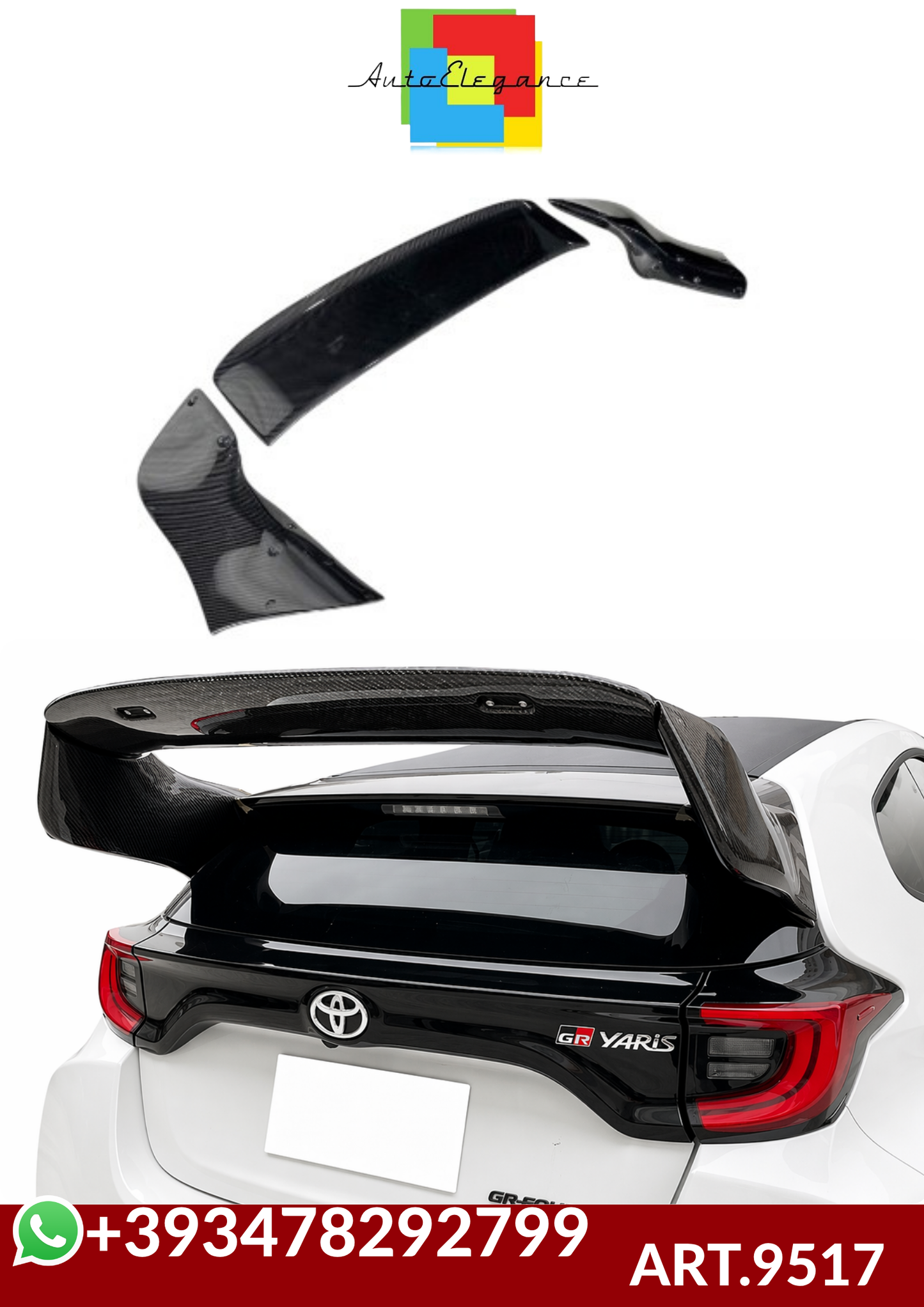 💕ART.9517 SPOILER Toyota Yaris GR 2021 Carbono💕