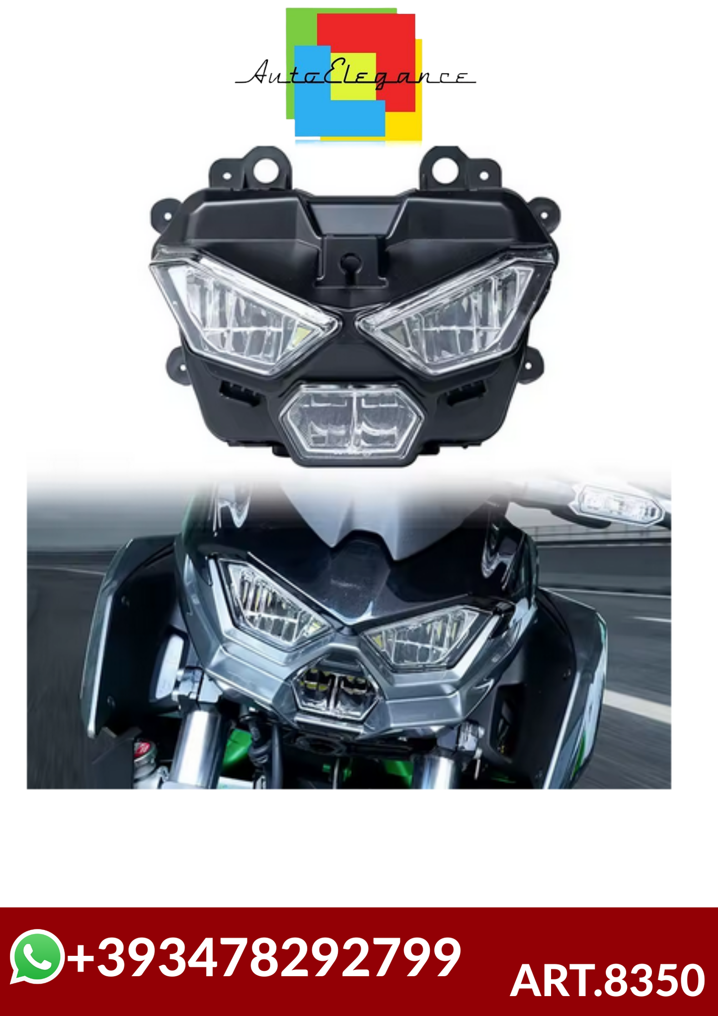 💕ART.8350 FARI MOTOR FULL FULL  LED Kawasaki Z 500 Z500 / SE 2024 2025 💕
