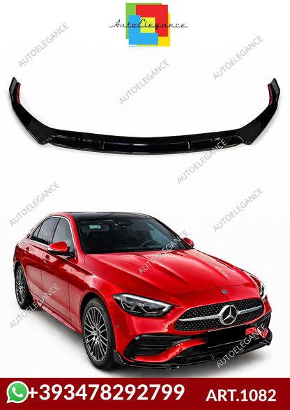 💕ART.1082 SPLITTER M.BENZ CLASSE C W206 AMG LOOK BRABUS NERO LUCIDO 3PZ💕