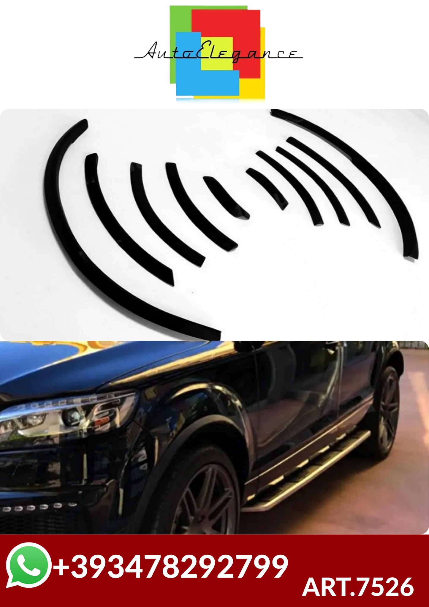 ART.7526  PARAFANGHI ALLARGATI AUDI Q7 SQ7 RSQ7 Sline 2006-2015