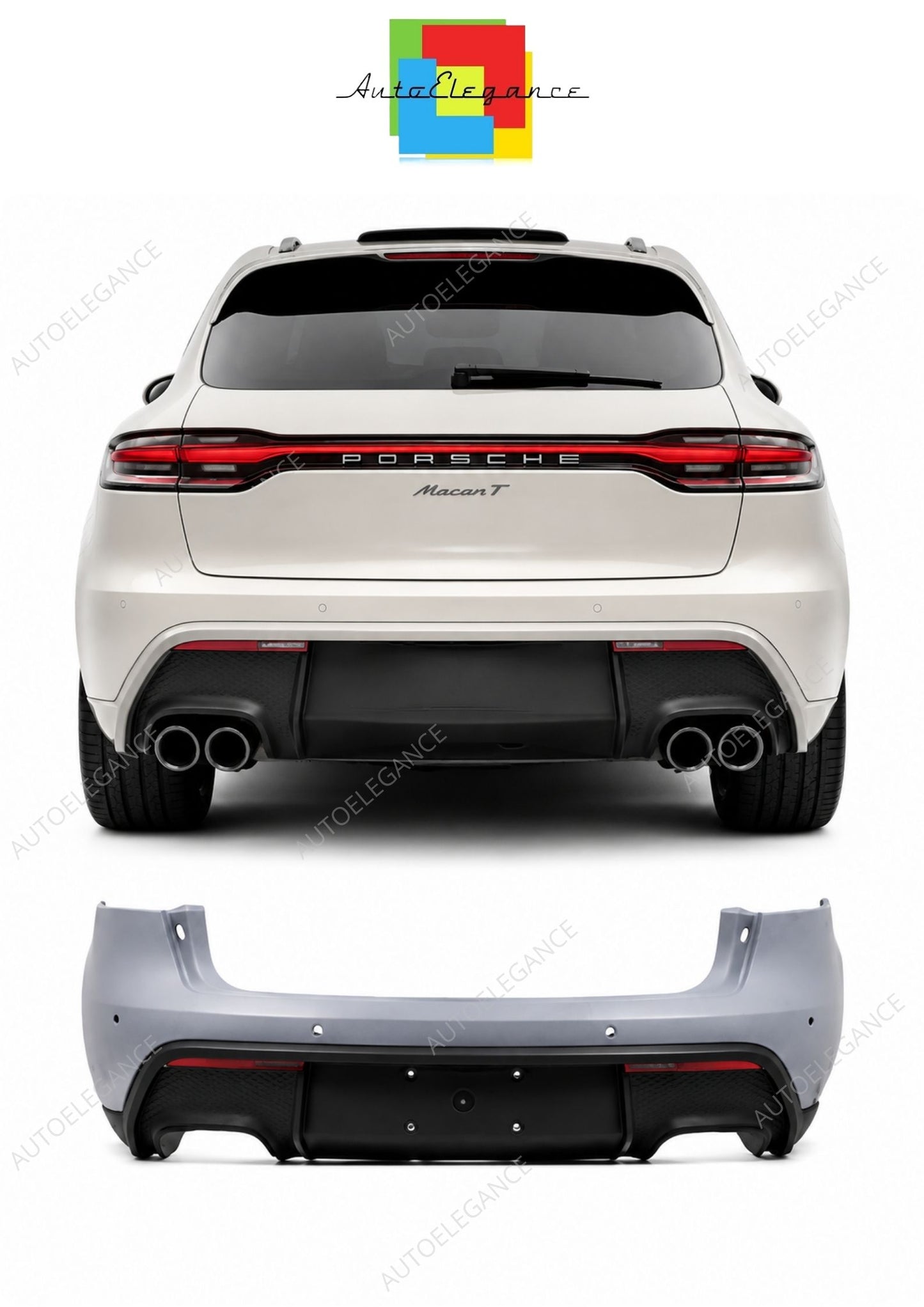💕 Paraurti Posteriore Adatto per Porsche Macan 14-18 Look Turbo 2023 💕